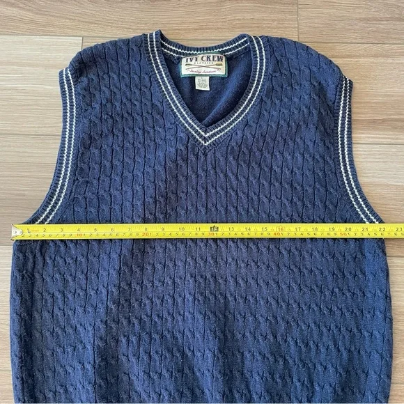 Vintage Ivy Crew Navy Sweater Vest - Picture 5 of 6
